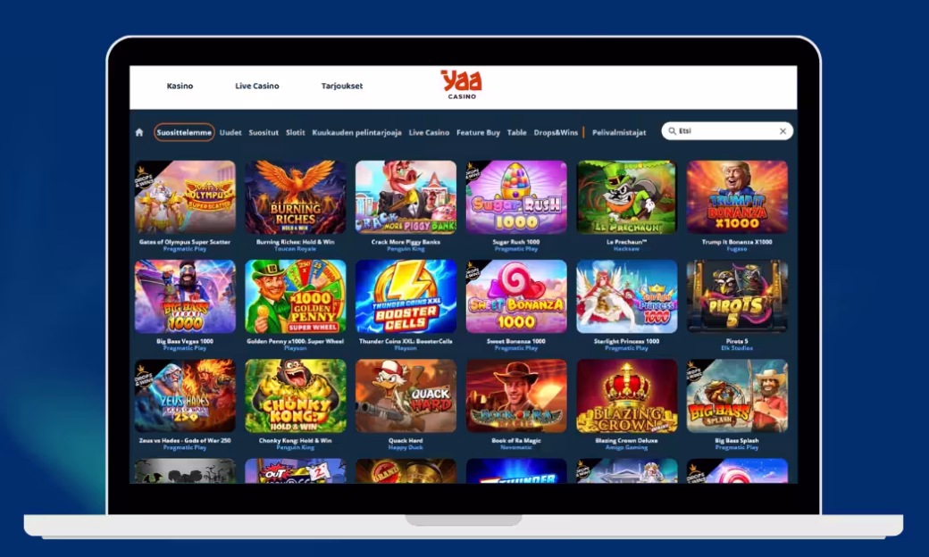 Yaa Casinolta löytyy laadukas valikoima kolikkopelejä.
