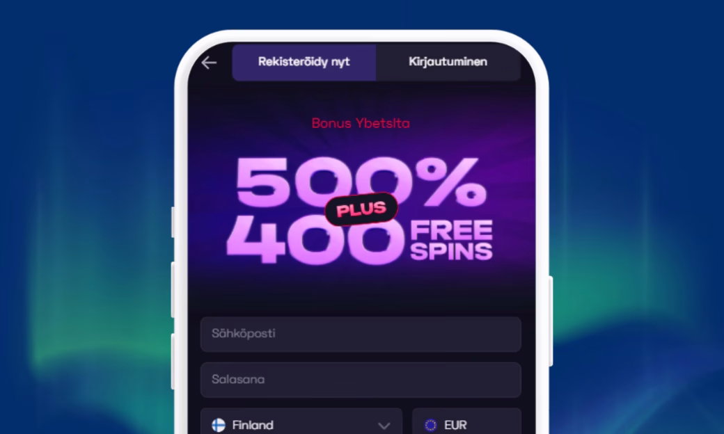 Rekisteröi pelitili Ybets Casinolle.