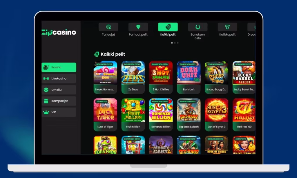 Zip Casino kolikkopelit