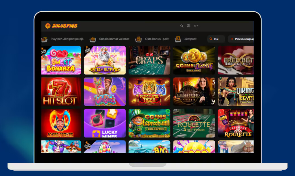 Zuluspins Casinon kolikkopelivalikoima ei heti lopu kesken.